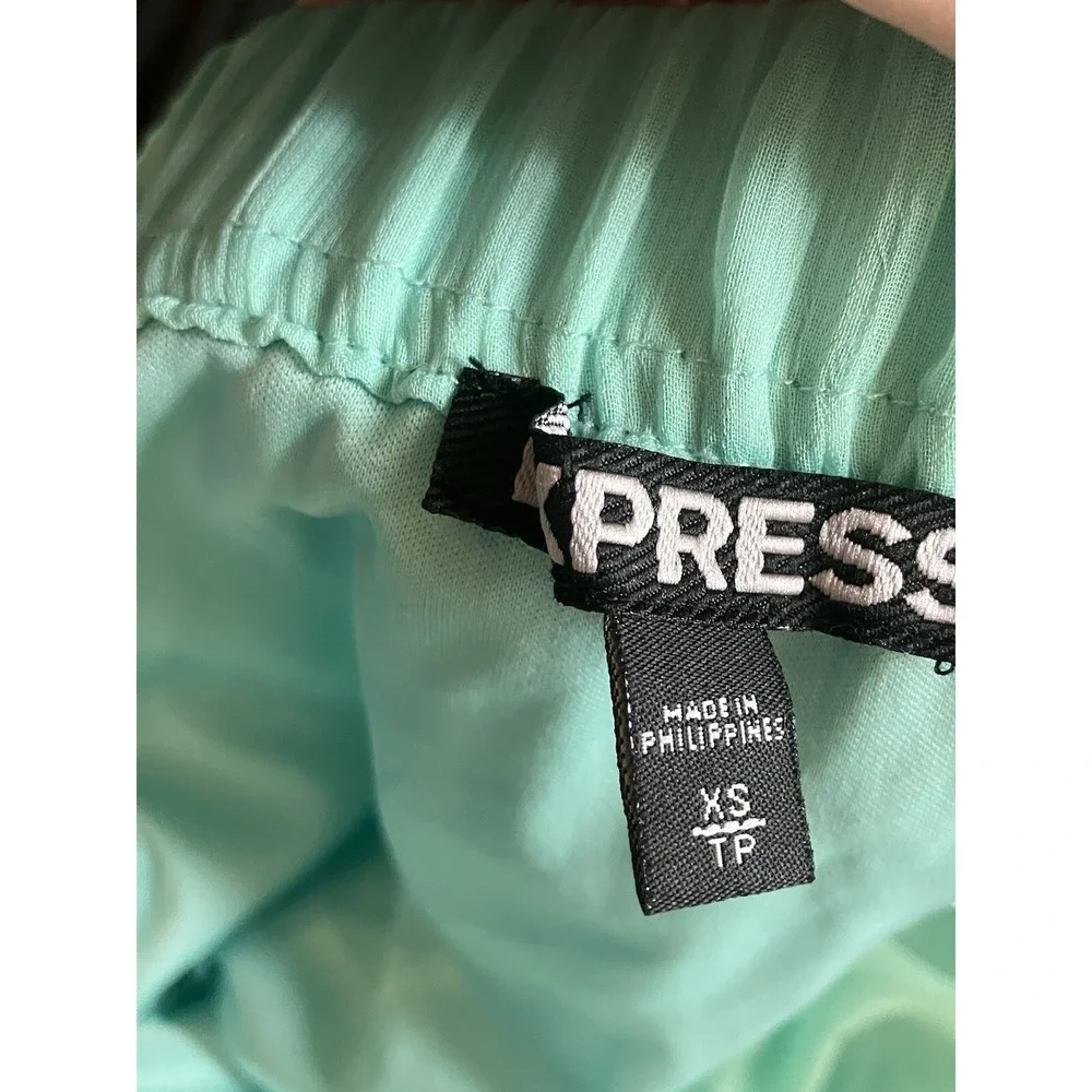 Express Maxi Skirt Sheer XS High Slit Fairy Grunge Seafoam‎ Green Festival